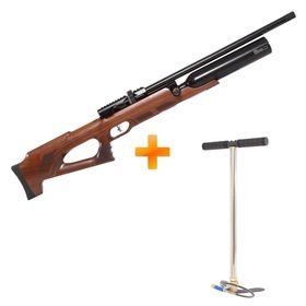 Carabina de Pressão PCP MX9 Sniper Wood Regulated 5.5mm - Aselkon + Bomba