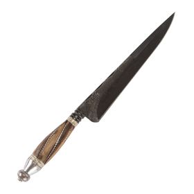 Faca Gaucha Integral 8” Aço Carbono 5160 com Cabo Torneado Retovado em Madeira – D’avila