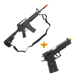 Rifle de Airsoft AEG M4A1 Double Eagle + Pistola CO2 1911 Cybergun
