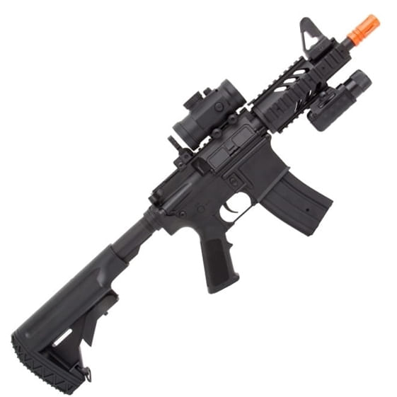 rifle-de-airsoft-aeg-cqb-m4-m805a-lanterna-red-dot-fake-double-eagle-pistola-de-airsoft-p1918-spring-vigor-case-alvo-bbs-silicone-m6