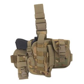 Coldre de Perna Tático Multicam com Bolsos para Pistola