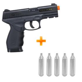 Pistola de Airsoft a Gás CO2 PT24/7 Cybergun + 5 Cilindros CO2