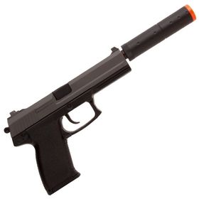 Pistola de Airsoft Spring M23 HK USP c/ Silenciador Fake - Double Eagle