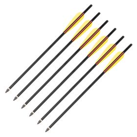 Kit com 6 Setas (flechas) de Alumínio 16" (40,6cm) para Bestas / Balestras Modelo MK-AL16/6 BLACK