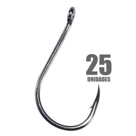 Anzol Chinu Black 6 22mm Pacote C/25 Unidades - PESCA BRASIL