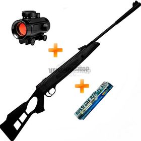 Carabina de Pressão hatsan striker edge 5.5mm + Gás Ram + Red Dot + Capa