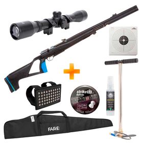 Carabina de Pressão PCP Beretta XM1 S4 Suppressor 5.5mm - Stoeger Airguns + Luneta 4x32 + Bomba + Chumbinho + Capa + Alvos