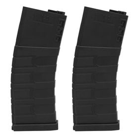 Kit com 2 Magazines para Rifle Airsoft M4 GR16 Mid Cap Black 120 BB's - G&G