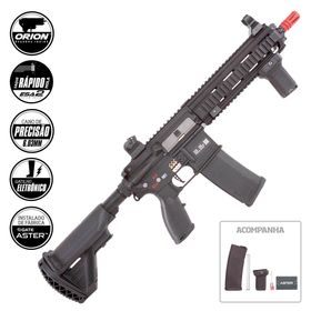 Rifle de Airsoft AEG HK416 RIS SA-H20 Black EDGE 2.0 H-Series Gatilho Eletrônico Gate Aster - Specna Arms