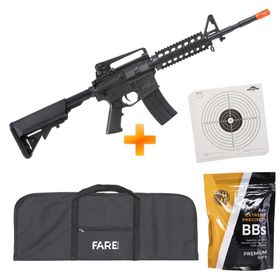 Rifle de Airsoft Elétrico AEG M4 Yankee S-1 – QGK + BBs + Capa + Alvos