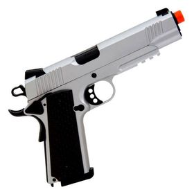 Pistola de Airsoft GBB Green Gas R28 M1911 Warrior Silver