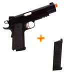 pistola-de-airsoft-gbb-green-gas-r28-m1911-warrior-black-magazine-extra-z1