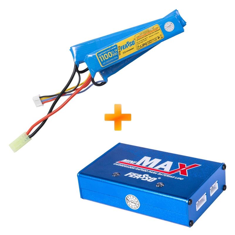 kit-bateria-ffb-018-20c-11-1v-1100mah-carregador-baterias-mini-max-lipo-bivolt-feasso-z1