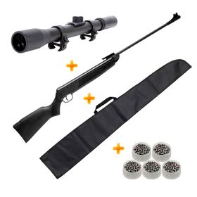 Carabina de Pressão Rossi Sport 5.5mm + Luneta 4x20 + 5 Chumbinhos + Capa