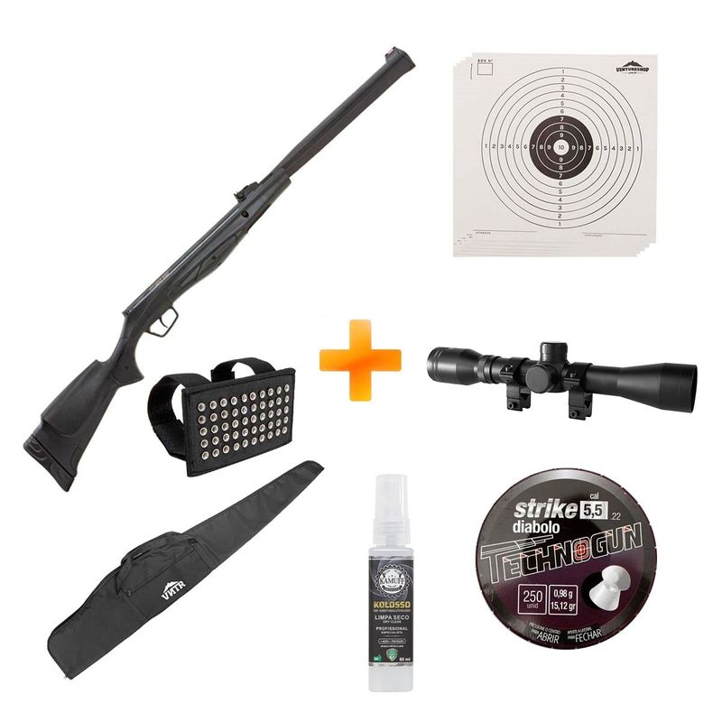 carabina-de-pressao-beretta-rx20-s3-suppressor-5-5mm-nitro-stoeger-airguns-luneta-4x32-porta-chumbinho-capa-chumbinho-alvos-z11