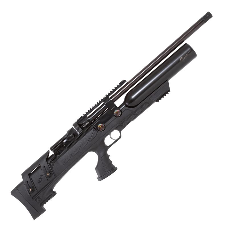 super-combo-carabina-de-pressao-pcp-mx8-evoc-black-regulated-5-5mm-aselkon-bomba-luneta-custom-z2