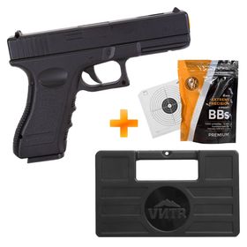 Pistola de Airsoft VG GK-V20 Spring 6.0mm – VIGOR + Maleta + BB's + Alvos