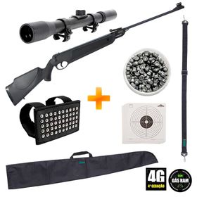 Carabina de Pressão Rossi Nova Dione 4G 5.5mm 4° Geração com Gás Ram + Luneta 4x20 + Chumbinho + Capa + Bandoleira + Porta Chumbinhos
