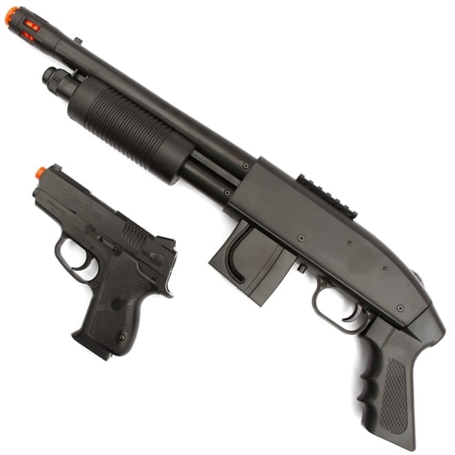 kit-shotgun-airsoft-mossberg-m590-com-pistola-45-compact-l2