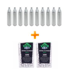 Kit com 2 Esferas de Alumínio 6.0mm 100 Unidades + 10 CO2