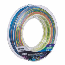 Linha Multifilamento Connection 9x ColorFul 0.31mm 300MT 60 Lbs - CROWN