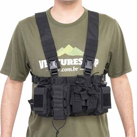 Chest Rig Tático Preto - Rossi