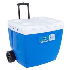 Caixa Térmica 42 Litros Azul com Rodas - Mor