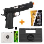 pistola-de-airsoft-gbb-green-gas-r28-m1911-warrior-black-maleta-bbs-green-gas-alvos-z15