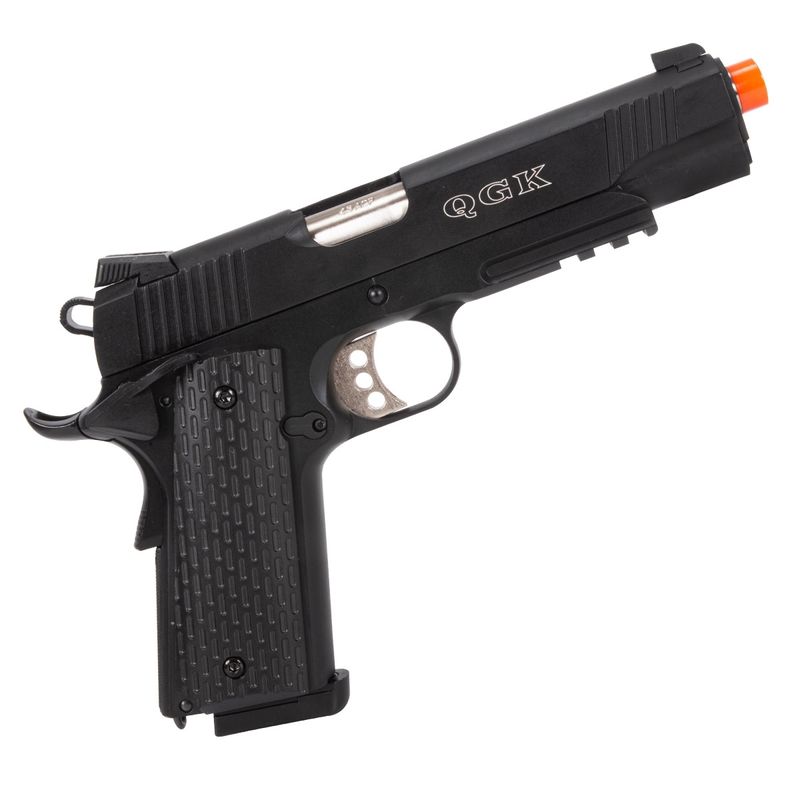 pistola-de-airsoft-gbb-green-gas-r28-m1911-warrior-black-maleta-bbs-green-gas-alvos-z2