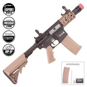 Rifle de Airsoft M4 Carbine RIS Compact SA-C10 Half Black/Tan Linha Core C-Series - Specna Arms