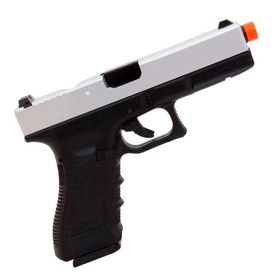Pistola de Airsoft a Gás GBB Green Gas R17 Slide Cromado c/ Blowback