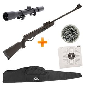 Carabina de Pressão Night Wolf 5.5mm - QGK + Luneta 4x20 + Capa + Chumbinho + Alvos