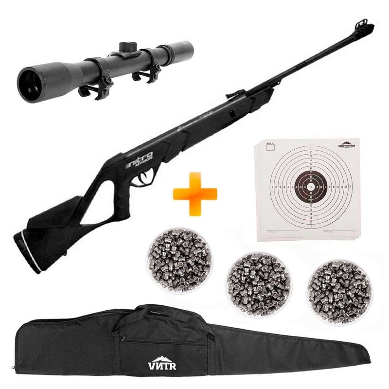 carabina-cbc-nitro-advanced-1000-oxidada-calibre-4-5mm-capa-luneta-chumbinhos-alvos-z8