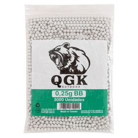 BBs para Airsoft SRC QGK 0.25g 6mm 3000un