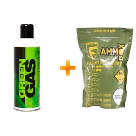 Cilindro de Green Gás 500ml – Spartan Airsoft + BBs 0.25