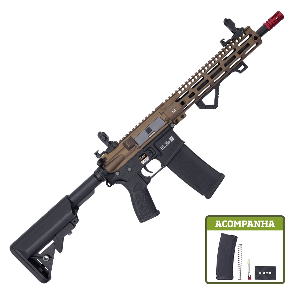 Rifle Airsoft M4 AEG Carbine Long M-Lok SA-E20 Bronze EDGE - Ventureshop