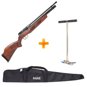 Carabina de Pressão PCP Gamo Coyote Madeira 4.5mm + Bomba + Capa