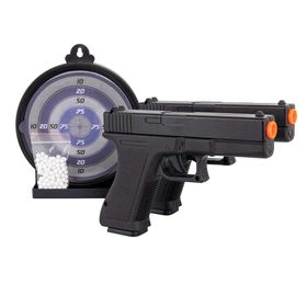 Kit 2 Pistolas de Airsoft VG GK-V307 Spring 6mm + Alvo Gel - VIGOR