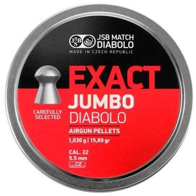 Chumbinho Profissional Exact Jumbo Diabolo 5.5mm (.22) - JSB 250un