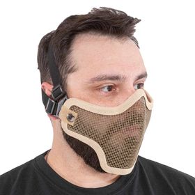 Máscara de Airsoft Meia Face Telada Areia – Feasso