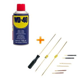 Spray Lubrificante e Desingripante WD40 Tradicional 300ml + Kit de Limpeza para Carabinas de Pressão 4.5mm e 5.5mm - Nautika