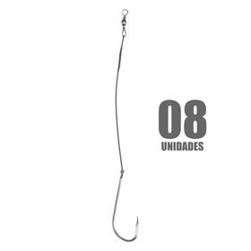Anzol Baitholder Black 2/0 Encastoado - Pacote com 8 Unidades - PESCA BRASIL