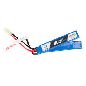 Bateria para Airsoft LiPo 1100mAh 7.4V 2S (2 Packs) 20/40C - Leão Modelismo