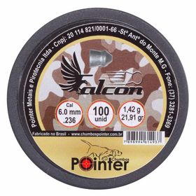 Chumbinho Falcon 6.0mm 100 unidades - Pointer