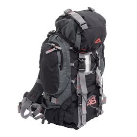 Mochila Crampon Tech 48 Litros Preta e Cinza  - Trilhas e Rumos