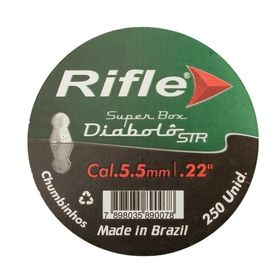 Chumbinho para Carabina de Pressão Rifle Diabolô STR 5.5mm (.22) 250un.