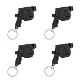 Kit com 4 Chaveiros Holster Preto – Bélica