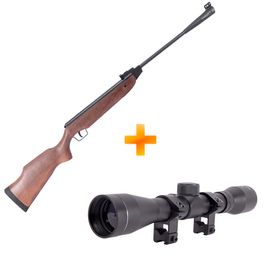 Kit Carabina de Pressão Cometa 220 5.5mm + Luneta 4x32 com Suporte Mount Alto - QGK