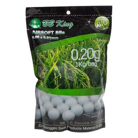 Esferas BBs Bio-degradáveis 0.20g BB king - Branca 5.000un