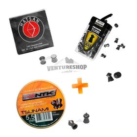 Chumbinho para Carabina de Pressão 5.5mm - Hatsan Match + Cyberx Thor + Nautika Tsunami